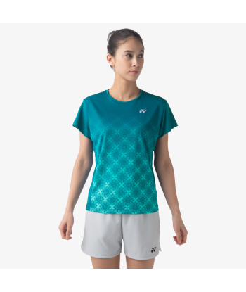 Yonex Women's Crew Neck Tournament Shirts 20738 (Teal Blue) en ligne