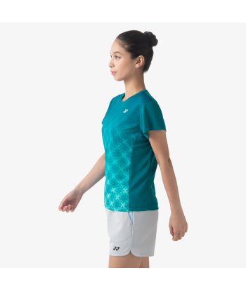 Yonex Women's Crew Neck Tournament Shirts 20738 (Teal Blue) en ligne