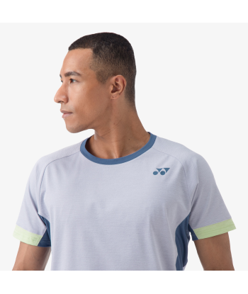 Yonex Men's Crew Neck Shirt 10563 (Mist Blue) à prix réduit toute l'année