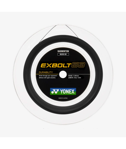 Yonex Exbolt 68 200m Badminton String (Black) en stock